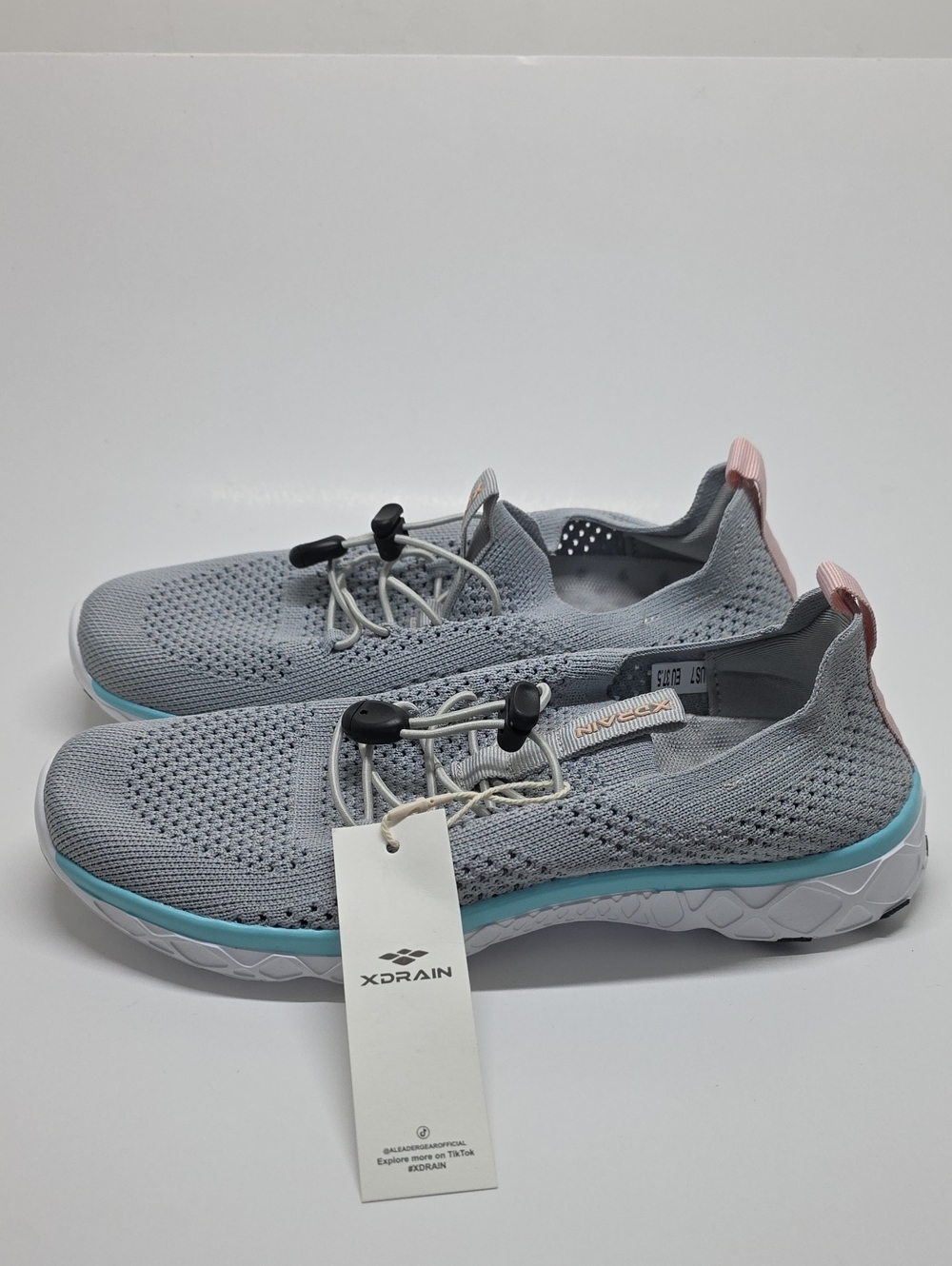 NWT Kolili XDrain Gray Mesh Packable Water Friendly Shoes Womens 7